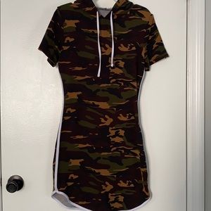 Green camo dress